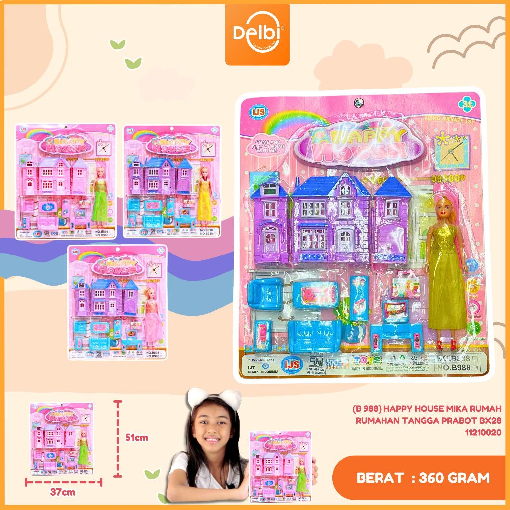 (B 988) HAPPY HOUSE MIKA RUMAH RUMAHAN TANGGA PRABOT MAINAN HAPPY HOUSE MIKA RUMAH RUMAHAN TANGGA