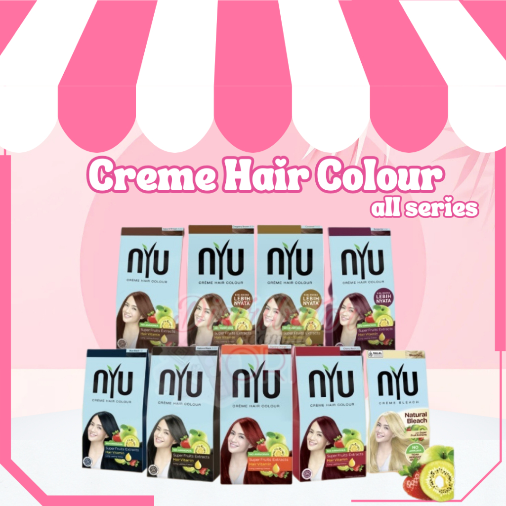 NYU Creme Hair Color BOX | Nyu Hair Color | HAIR COLOR NYU / pewarna rambut