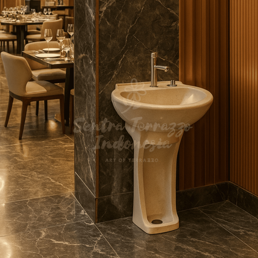 Wastafel Wudhu Terrazzo Wastafel Cuci Tangan  Wastafel Standing Terazo