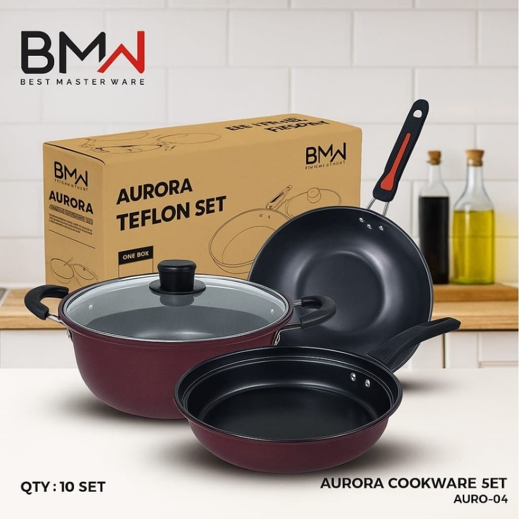 PANCI PENGGORENGAN SET BMW AURORA/ TEPLON SET ANTI LENGKET