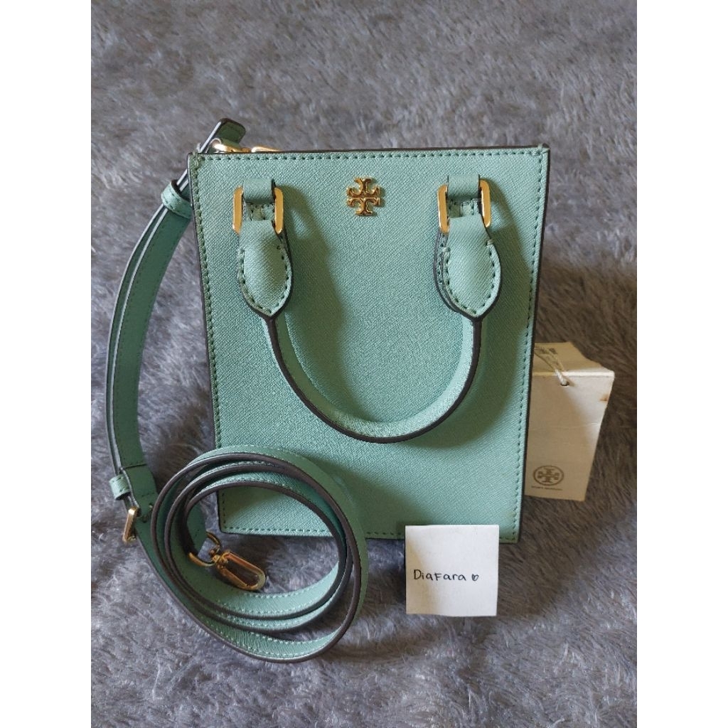 PL - Original TB Emerson Mini Shopper Tote - Sea Wind | Tas T0ry Burch