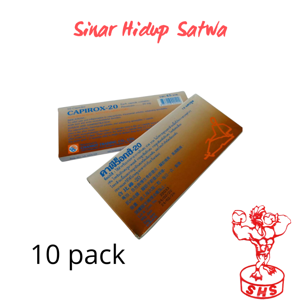 10 PACK Capirox 20 obat ayam lumpuh import original