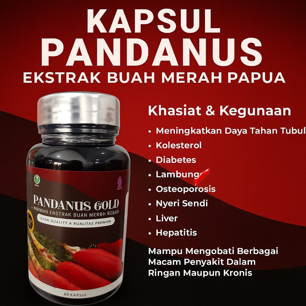 Kapsul buah merah papua, Mengobati segala macam penyakit, Obat herbal 100% alami