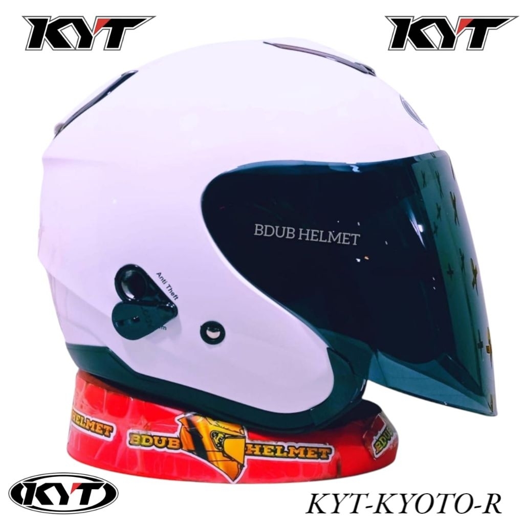 Helm KYT Kyoto R black dof paket ganteng Ori KYT