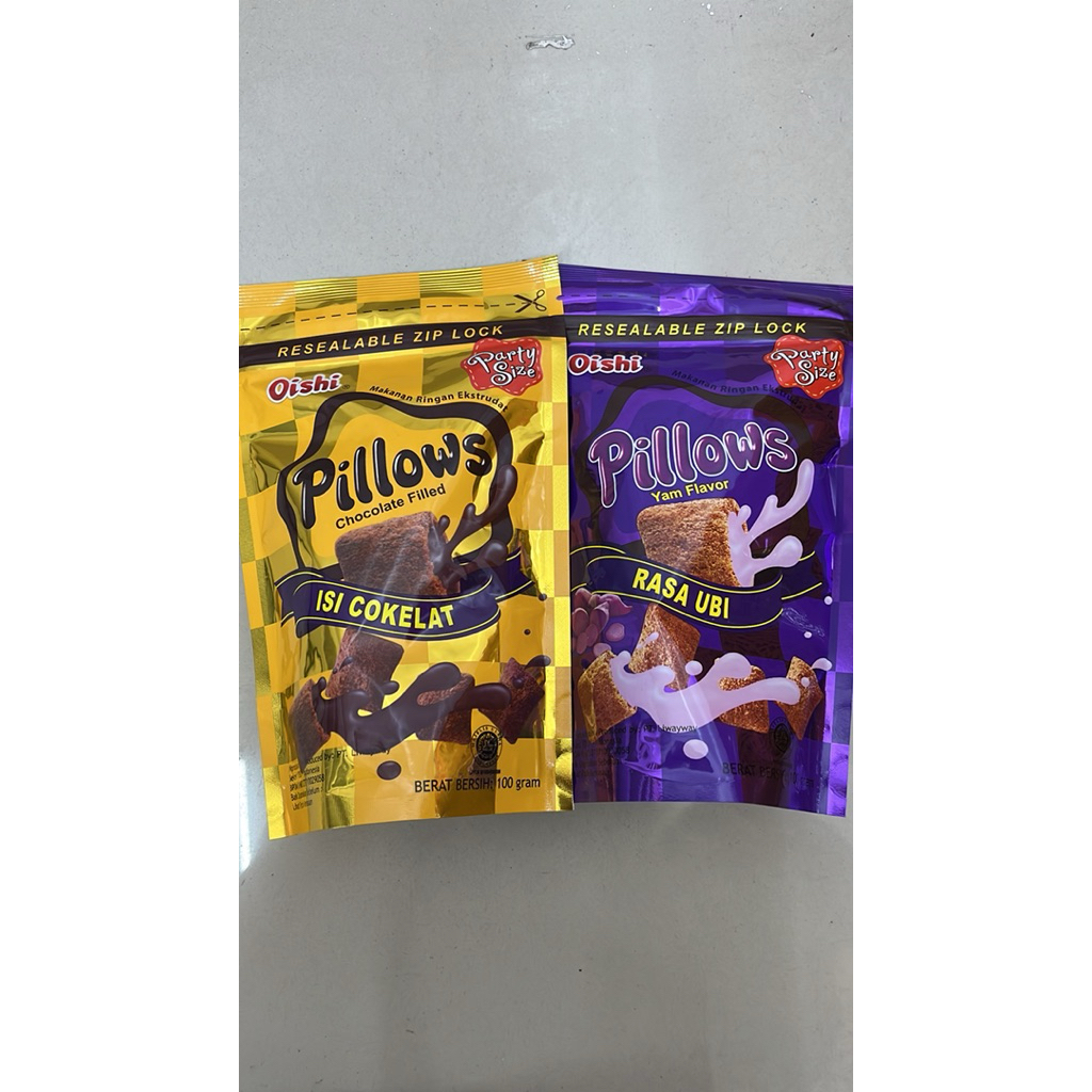 

oishi pillow ubi / coklat 120 gr