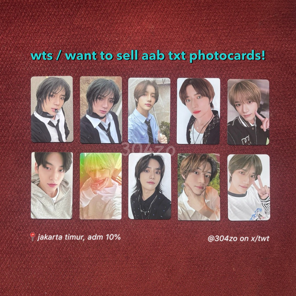 

WTS PC TXT OFFICIAL SOOBIN BEOMGYU — PHOTOCARD (2)