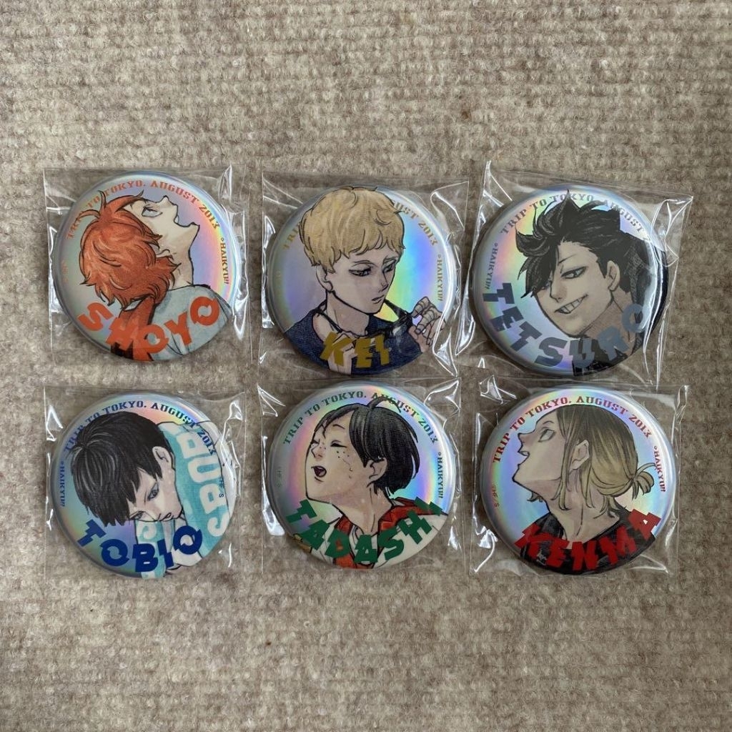 [READY] BADGE OFFICIAL HAIKYUU JUMP GIGA 2024 SET HINATA KAGEYAMA KUROO KENMA TSUKISHIMA YAMAGUCHI S