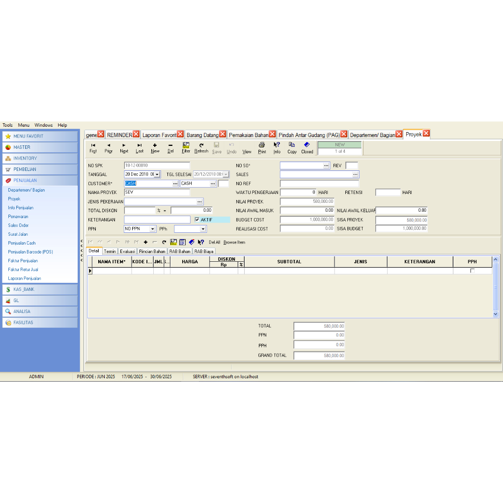 Software Kontraktor Accounting