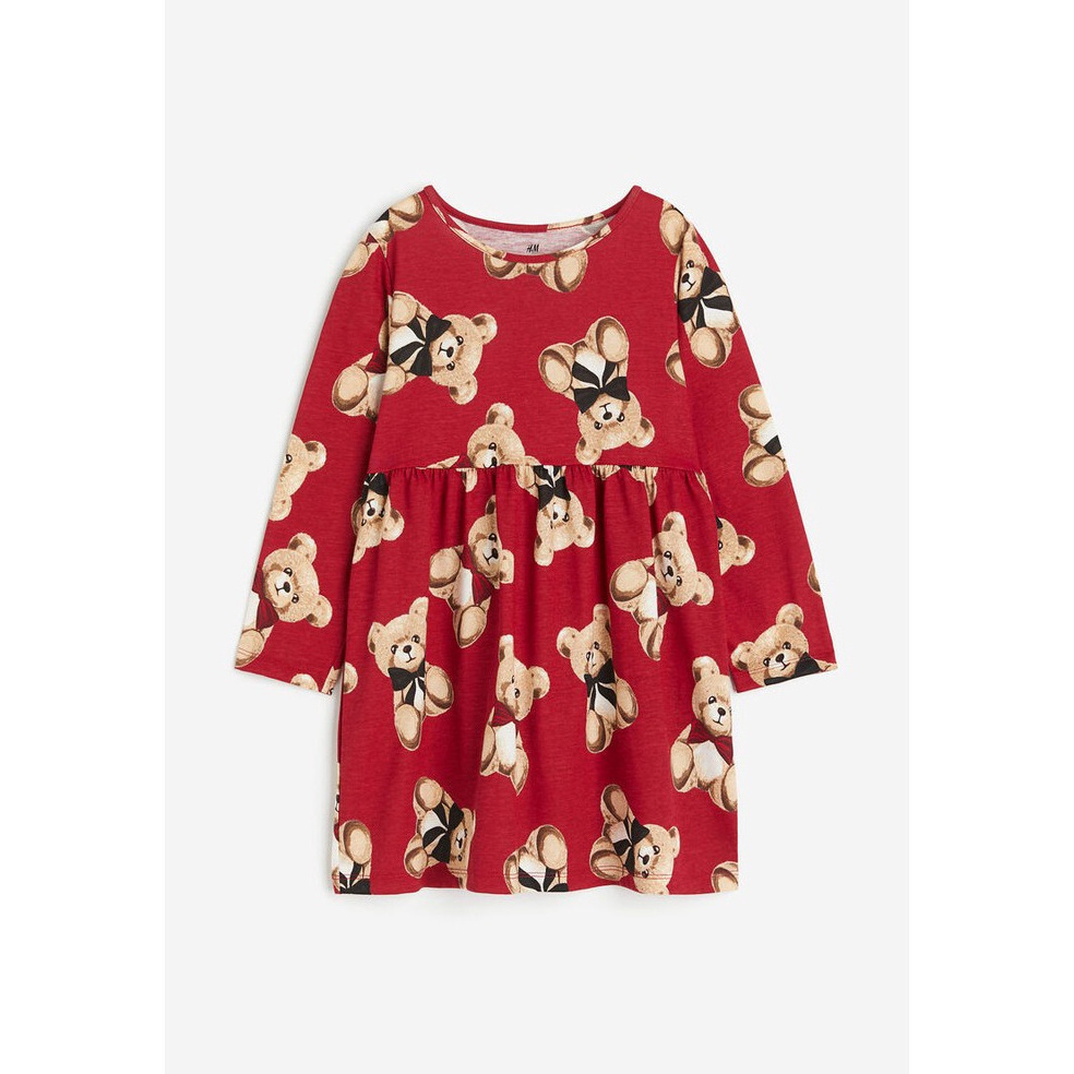 KODE E68A HM Anak Perempuan Cotton jersey dress 9297613