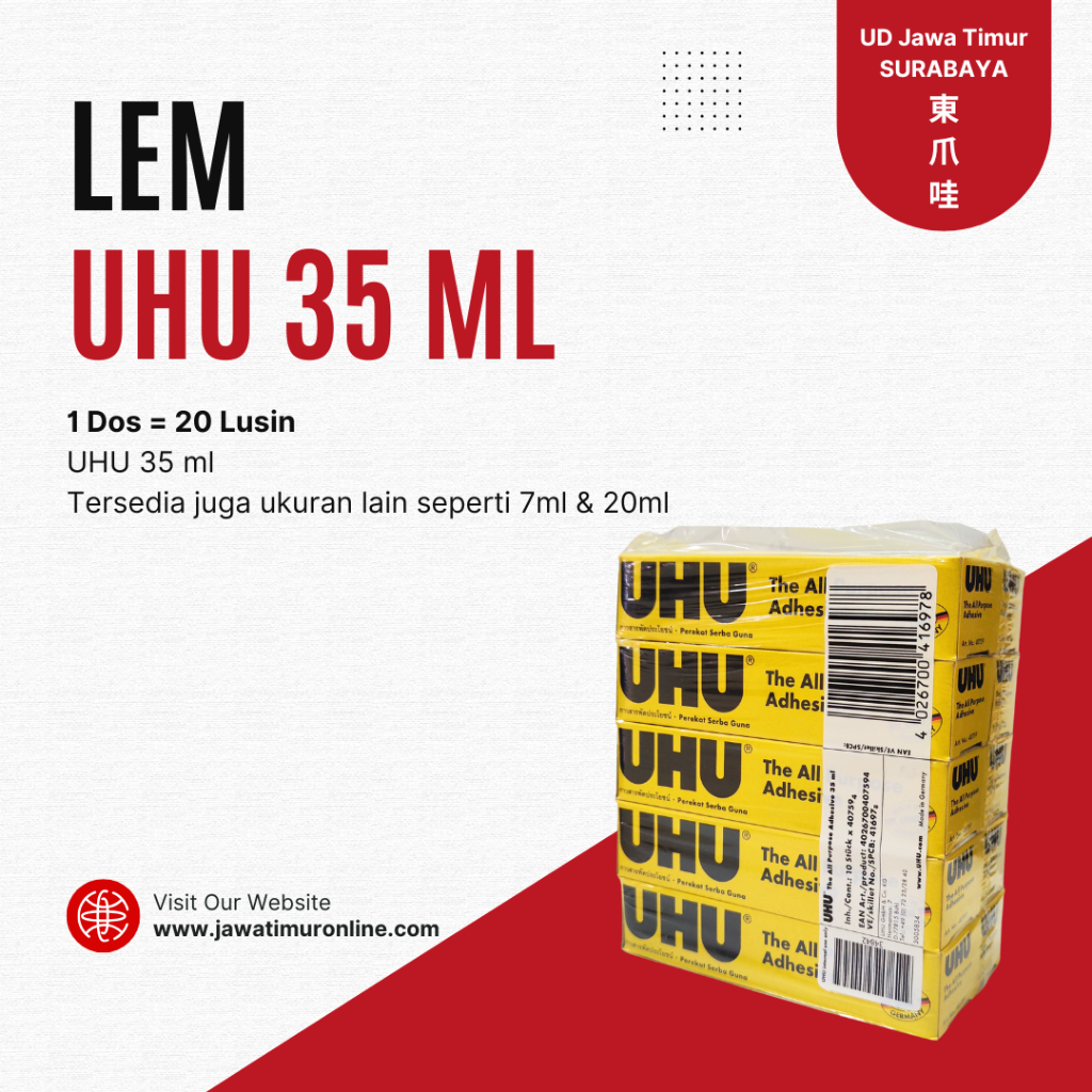 

Lem UHU Cair 35ml ( HARGA UNTUK 1 PCS )