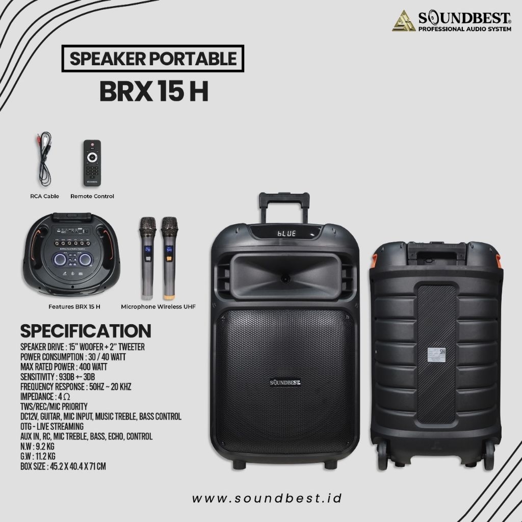 speaker soundbest brx15inch super bass