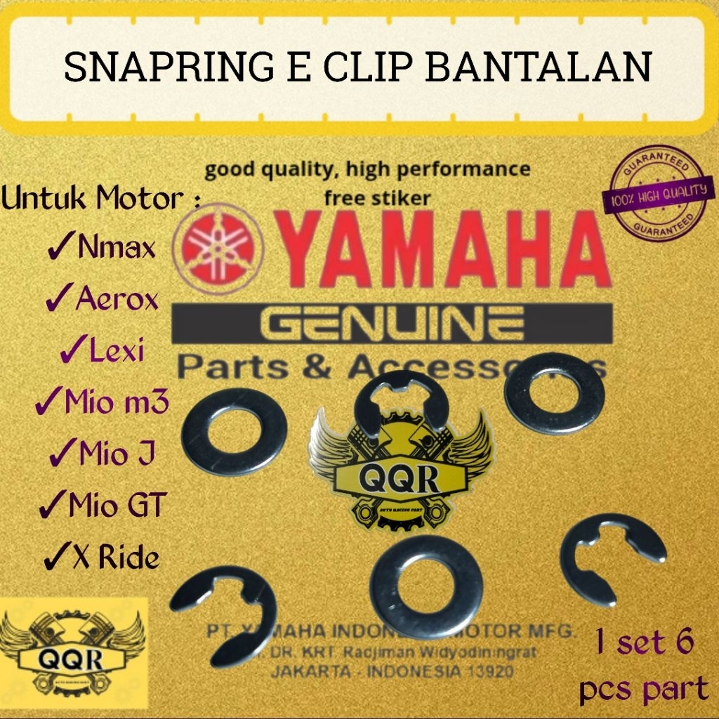 Detail Snap ring Snapring e Clip Pengunci Bantalan YAMAHA Kampas Ganda