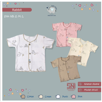 SETELAN BAJU BABY NEWBORN BAJU NEWBORN BAJU NEWBORN KUTUNG BAJU BAYI MOTIF RABBIT BY FUKUSAWA