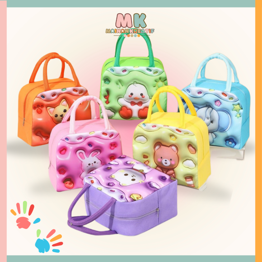MK518 TAS BEKAL MAKANAN ANAK LUNCH BAG TEMPAT BEKAL ANAK TEMPAT PENYIMPANAN MAKANAN TAS LUNCH BOX/ T