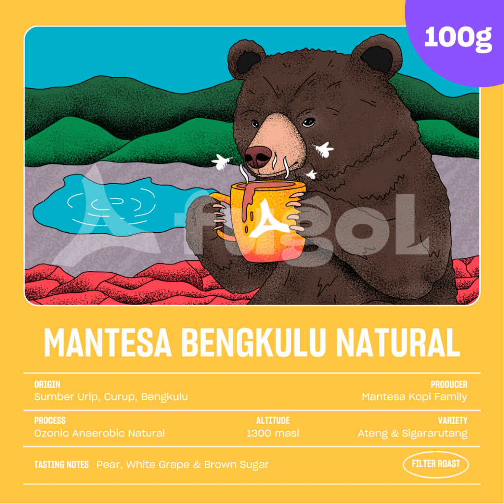 

Kopi Arabika Mantesa Bengkulu Natural (100 gram) Specialty Coffee Beans