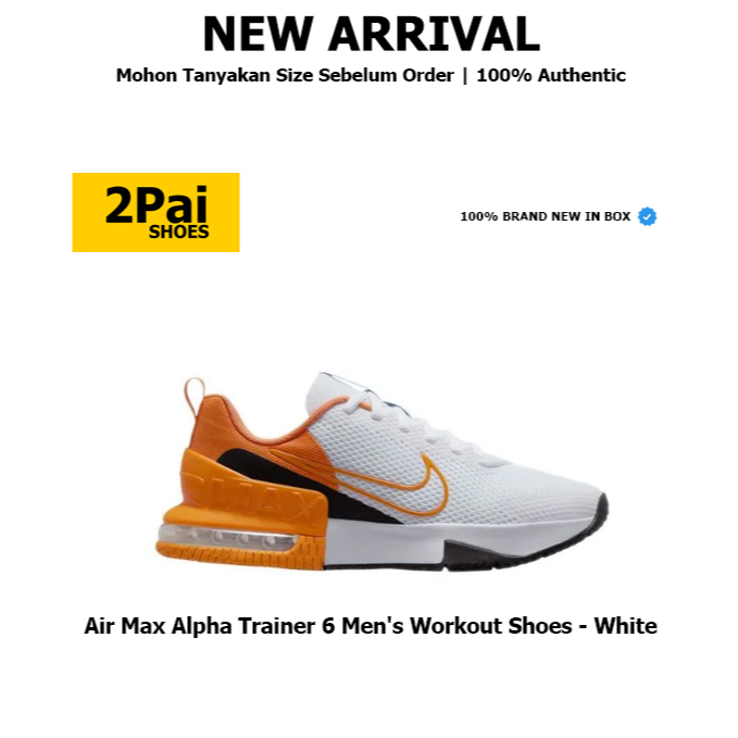 Nike Air Max Alpha Trainer 6 Men's Workout Shoes - White
