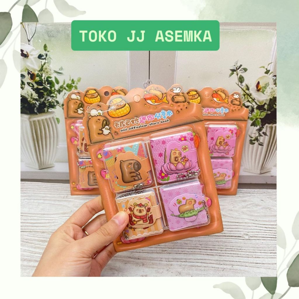 

BUKU MINI 1 SET 4 PCS CAPYBARA LUCU IMUT MURAH COD
