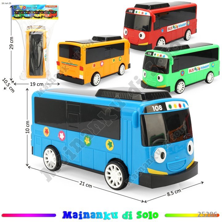 [Mainanku] Mainan Anak Bus Bis Tayo Dayo 1PCS RANDOM WARNA Bus Mini