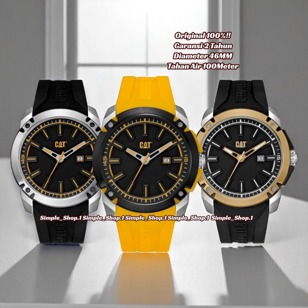 Original 100% Jam Tangan Pria Caterpillar CAT AH.141.21.127 AH.161.27.127 AH.181.21.128 Garansi Resm