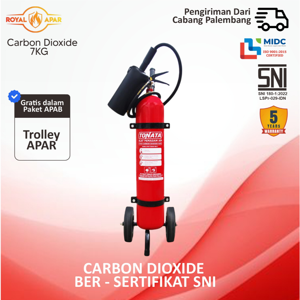 Alat Pemadam Api Tonata SNI / APAB Karbondioksida 7 kg
