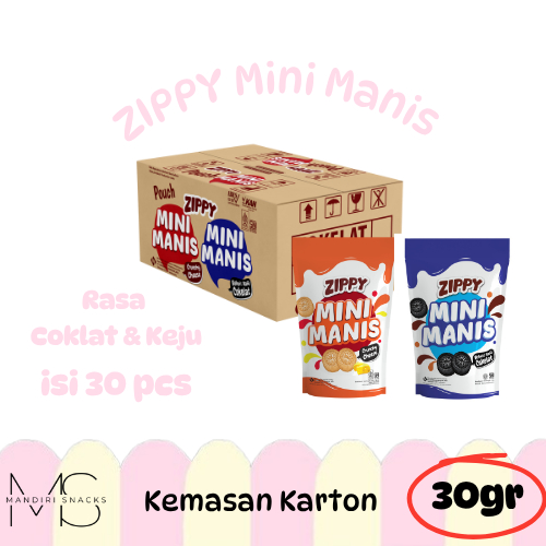 

ZIPPY MINI MANIS RASA KEJU DAN COKLAT 30 Gr - isi 30 pcs