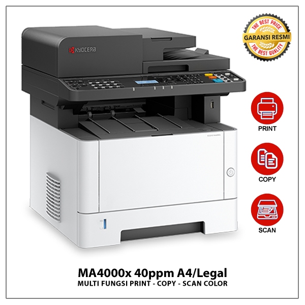 Mesin Fotocopy Printer Multifungsi Kyocera MA4000x A4/F4 Folio