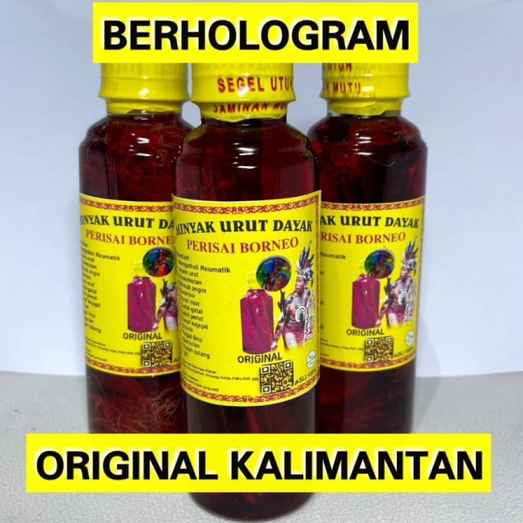 MINYAK URUT DAYAK ASLI BORNEO KALIMANTAN ISI 250ML - MINYAK URUT DAYAK ORIGINAL (HERBAL) - Minyak Ur
