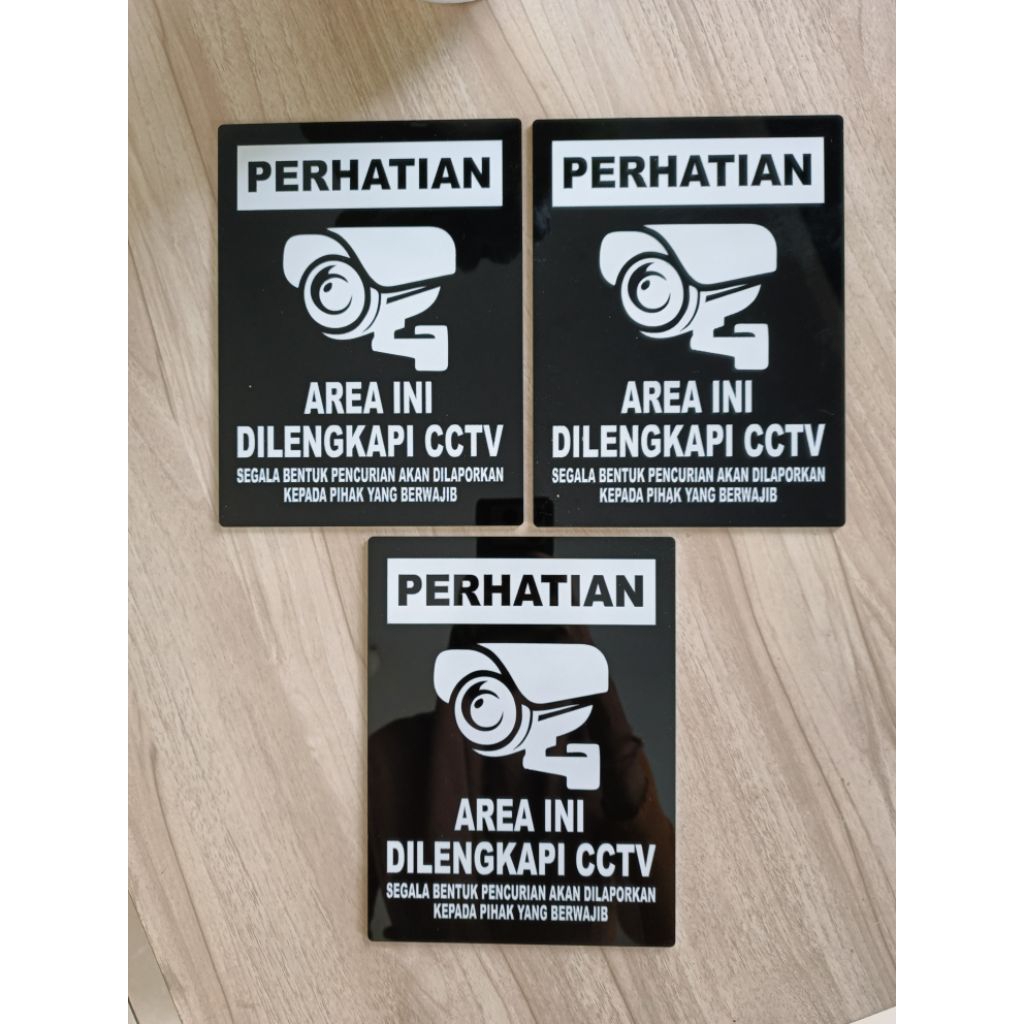 

Papan Nama Akrilik | Papan Nama CCTV akrilik |Papan Nama Petunjuk