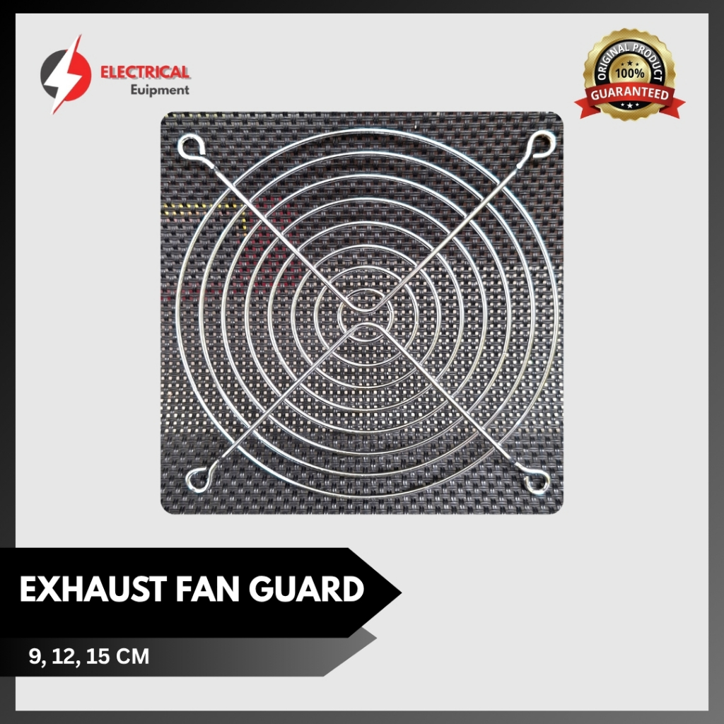 Exhaust Fan Guard/ Universal Metal Guard/ Grill untuk Exhaust Fan 9cm 12cm dan 15cm