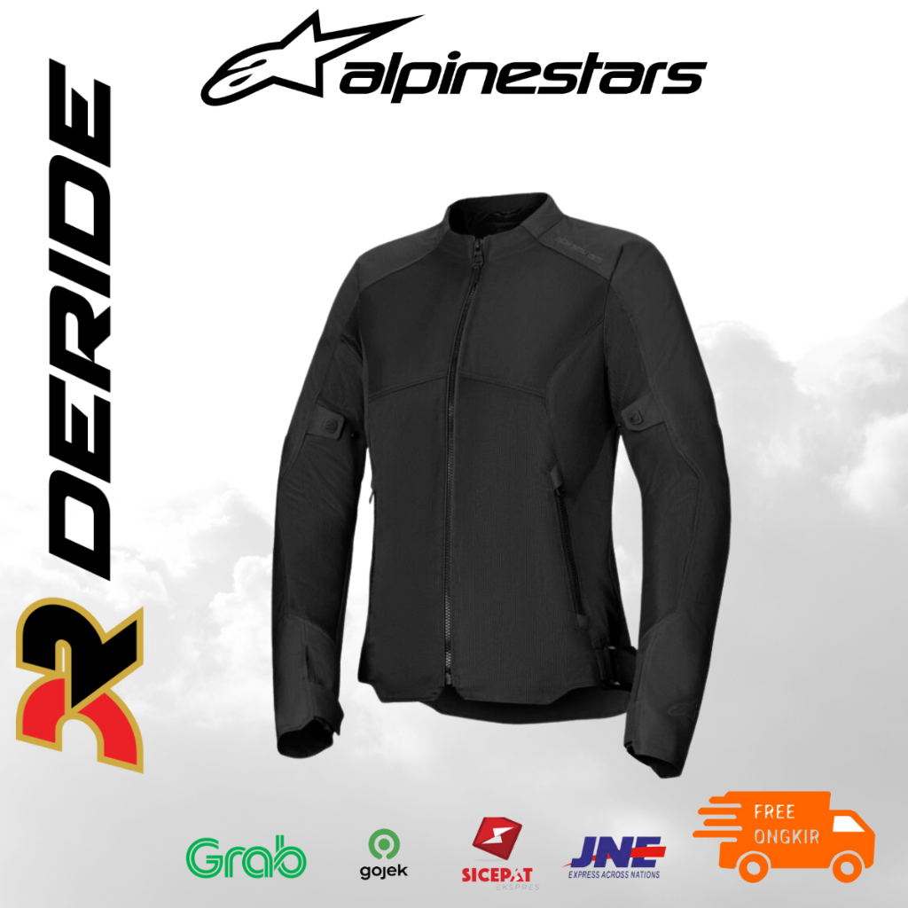 Jaket Touring Wanita Alpinestars Stella C-1 Air Jacket Black Riding Ladies Mesh Protectors Original