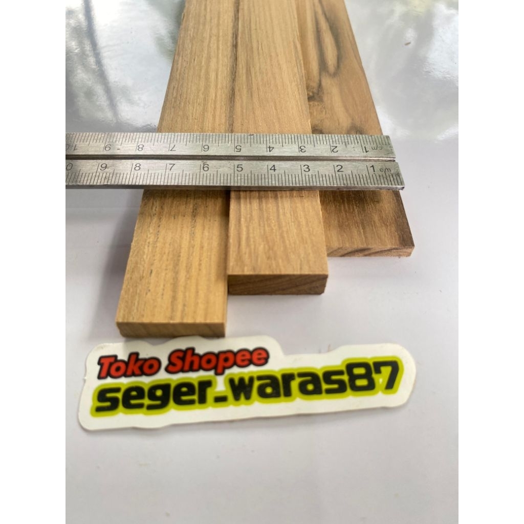 Kayu jati 2,5cm x 1cm x 5cm - 35cm papan lis kayu stick kayu jati, bukan jati belanda bisa custom se