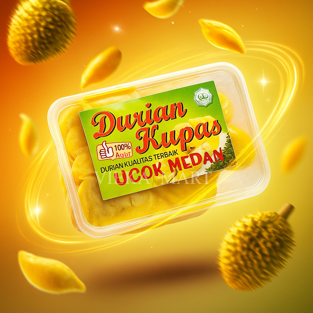 

Durian Ucok Medan 500g / Durian Kupas Frozen Asli Ucok Medan