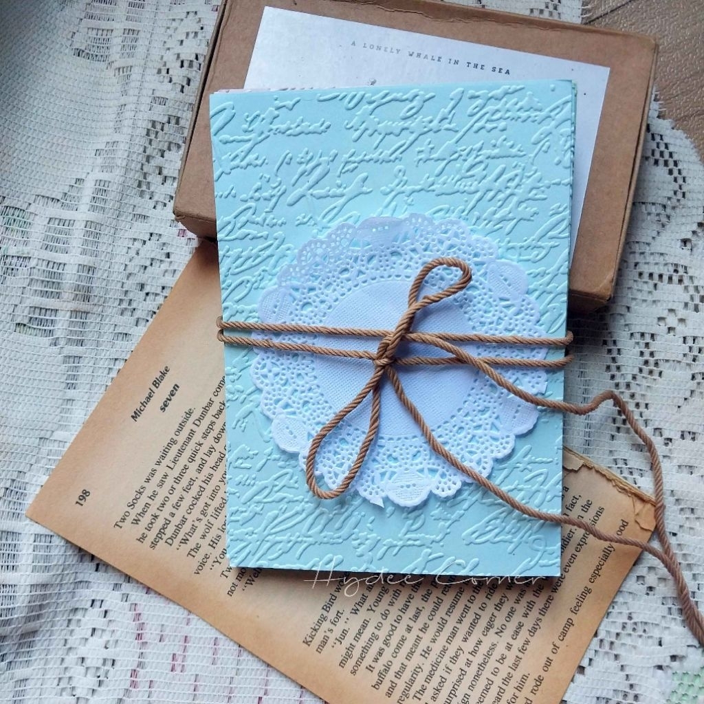 

emboss paper kertas emboss untuk kartu ucapan DIY scrapbook/ journaling