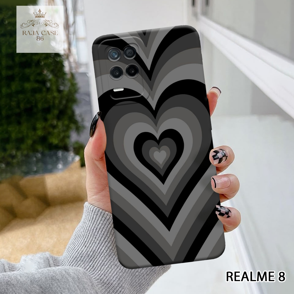 Case Realme 8 - Rajacase - casing Realme 8 - Motif case Love - Pelindung handphone - Realme 8 - Soft