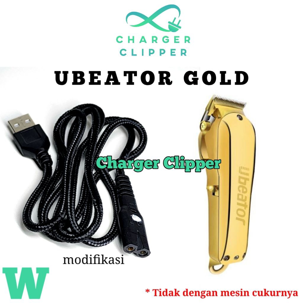 Kabel Charger UBEATOR GOLD Pengisi Daya Mesin Cukur UBEATOR Charger Clipper #Wahl
