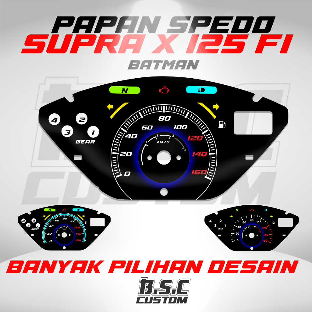 BISA CUSTOM PAPAN SPIDO PANEL SPEEDOMETER PAPAN SPEDO SUPRA X 125 FI SUPRA INJEKSI