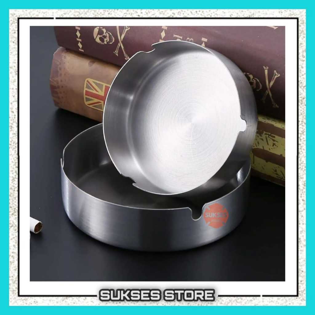 Asbak Stainless Bulat / Asbak Restoran / Asbak Ashtray Murah