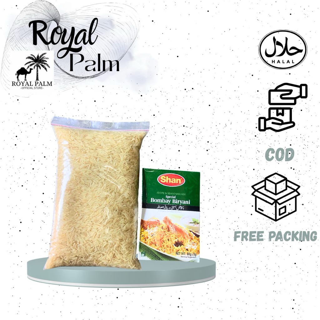 

Paket Beras Basmati Premium 1kg+Bumbu Bombay Biryani Shan