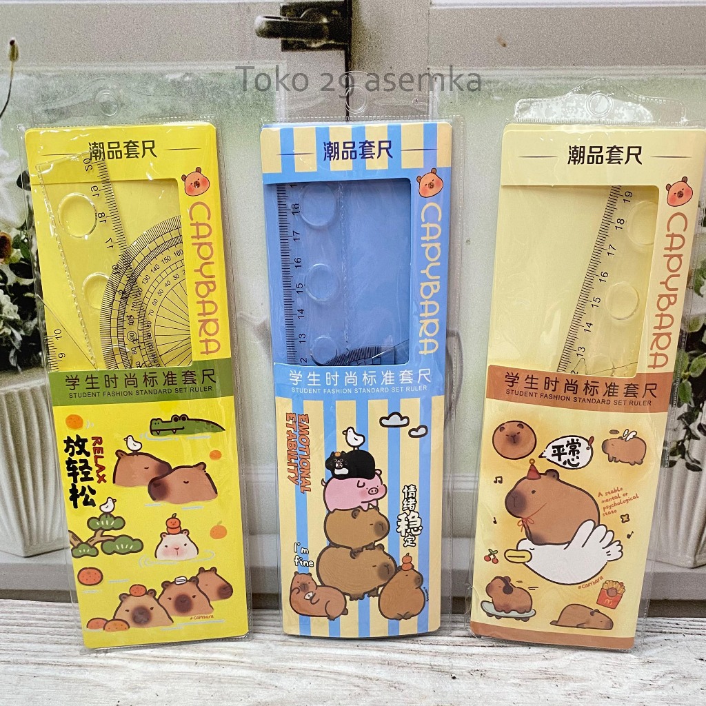 

PENGGARIS SET CAPYBARA 4 IN 1 PGG-1915 RULER MISTAR PLASTIC ALAT TULIS SEKOLAH MURAH TERMURAH