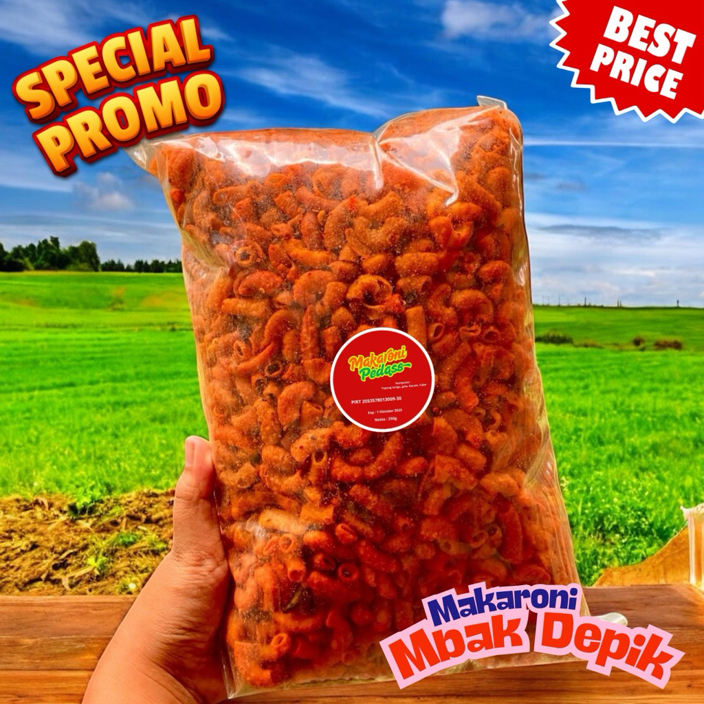 

Makaroni Pedas Extra 250g | Makaroni Pedas Nampol | Makaroni Murah Surabaya