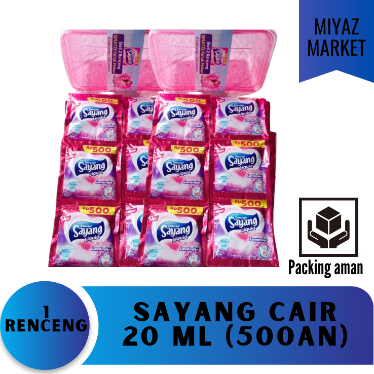 ❤MIYAZMARKET❤ Sayang Deterjen Cair Renceng 20 ml / Deterjen Sayang Renteng / Sayang Cair Sachet