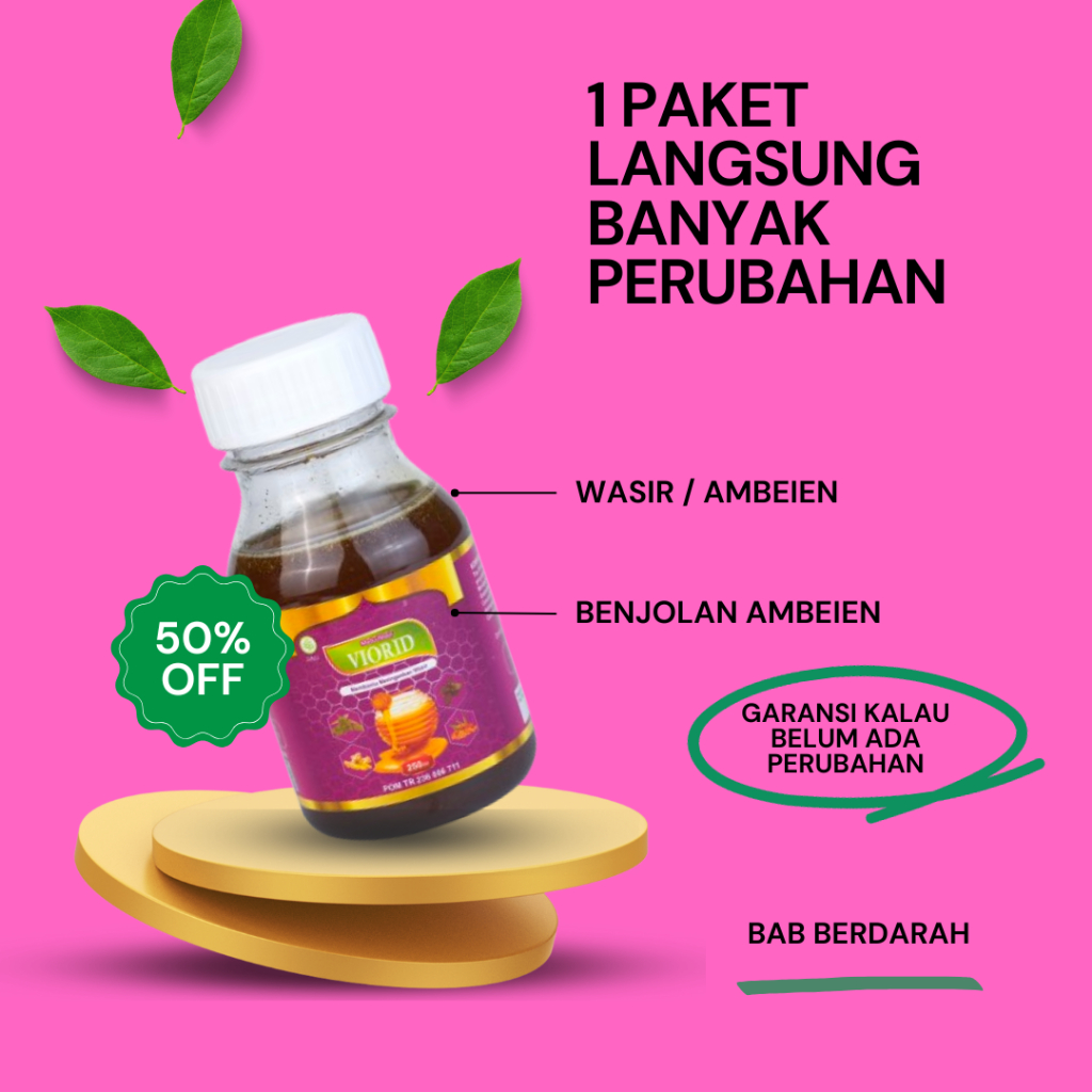 Dijamin Original Viorid Madu Obat Ambeien Wasir Paling Ampuh Herbal Ambeyen Luar Dalam Stadium 1 2 3