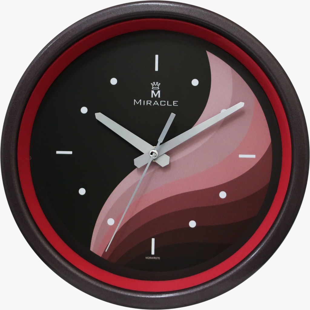 MIRACLE - Jam Dinding Gradiasi Sweep Diameter 28cm Simple Minimalis Interior | MS28 WR070