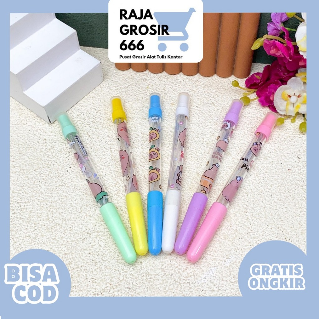 

PULPEN PARFUM FULLBODY CAPYBARA PGK-1927 PEN LUCU IMUT KADO UNIK SOUVERNIR