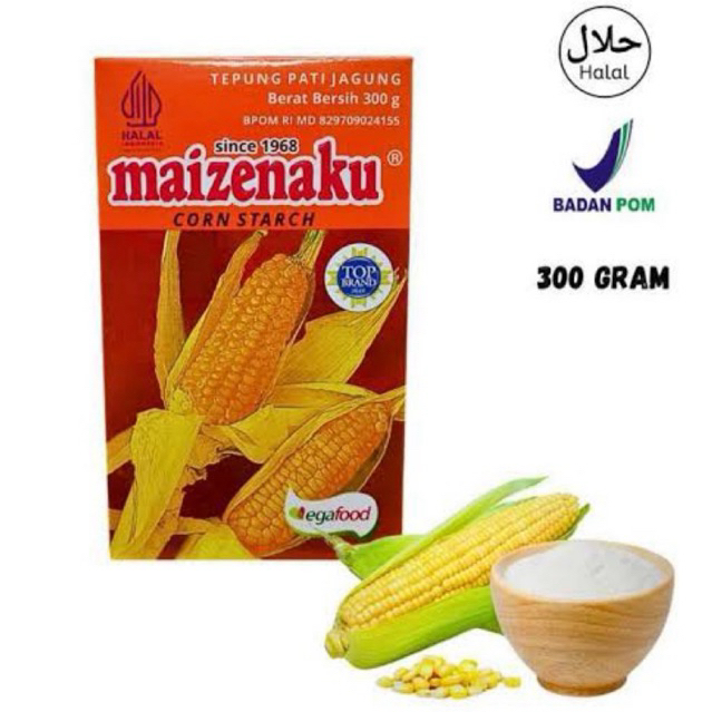 

Tepung Maizena 300 Gram / Maizenaku Corn Starch / Tepung Jagung