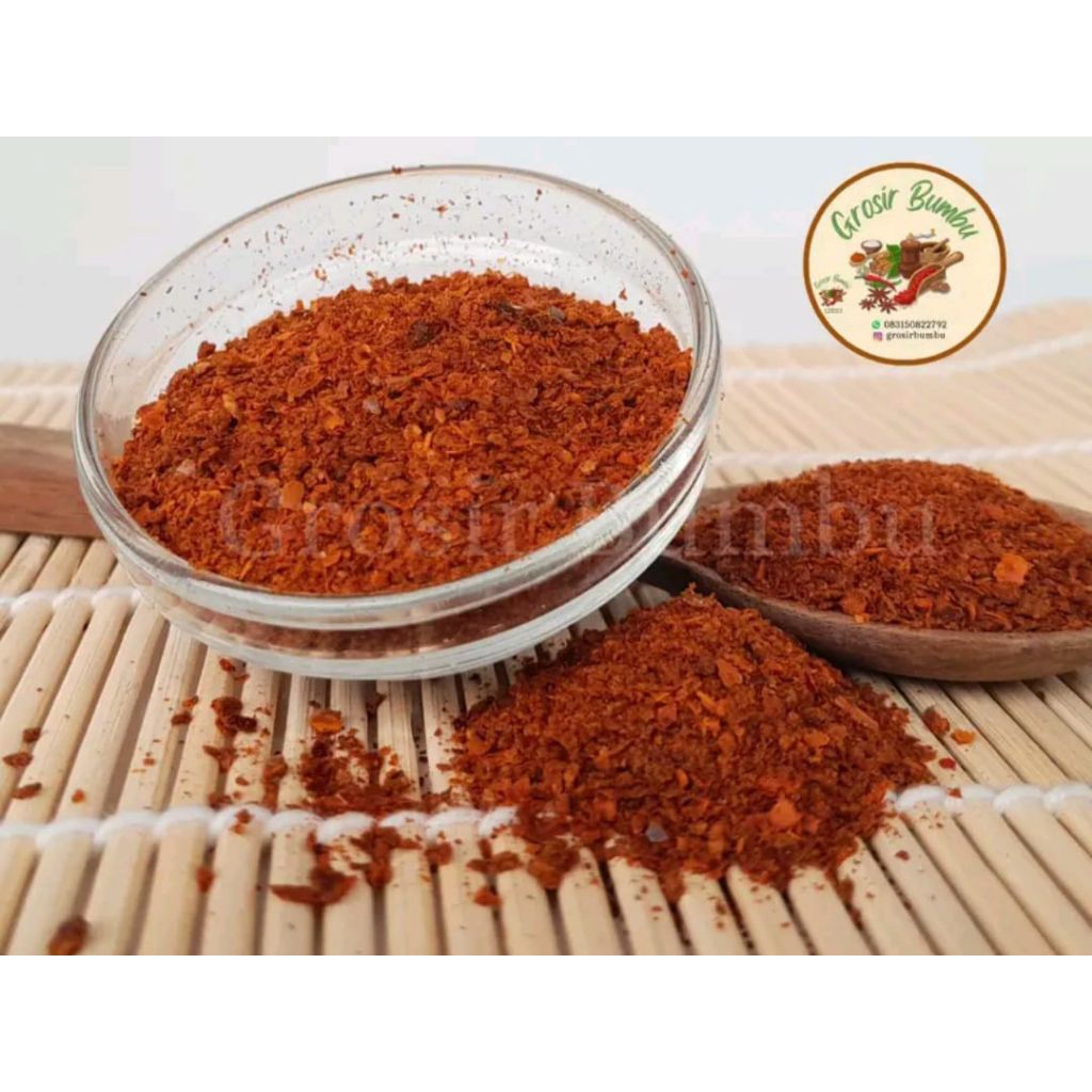 

chili granule 10gr/ cabe bubuk kasar/cabe granules/chili pedas/ chili granule. asli 100%