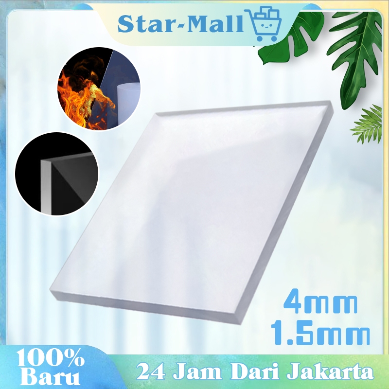 1.5mm/4mm Atap Transparan Anti Panas /  Kristal Flat Atap Kanopi Polycarbonate