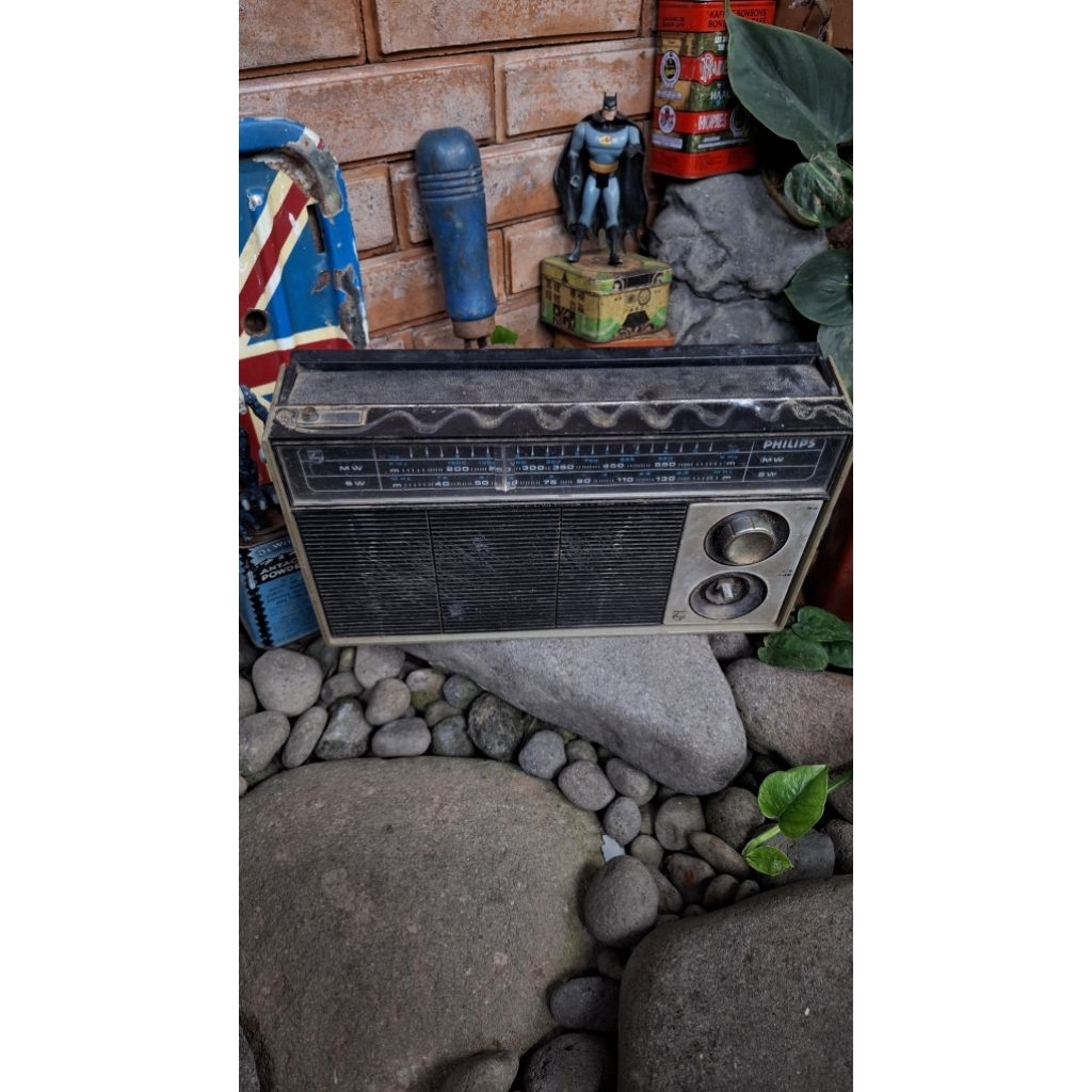 Radio phillips jadul anggap display mati 85rb