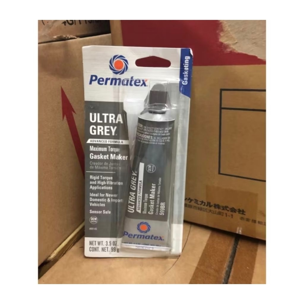 

Permatex Ultra Grey Rigid High-Torque RTV Silicone Gasket Maker 85gr lem packing paking lem biru (BP)