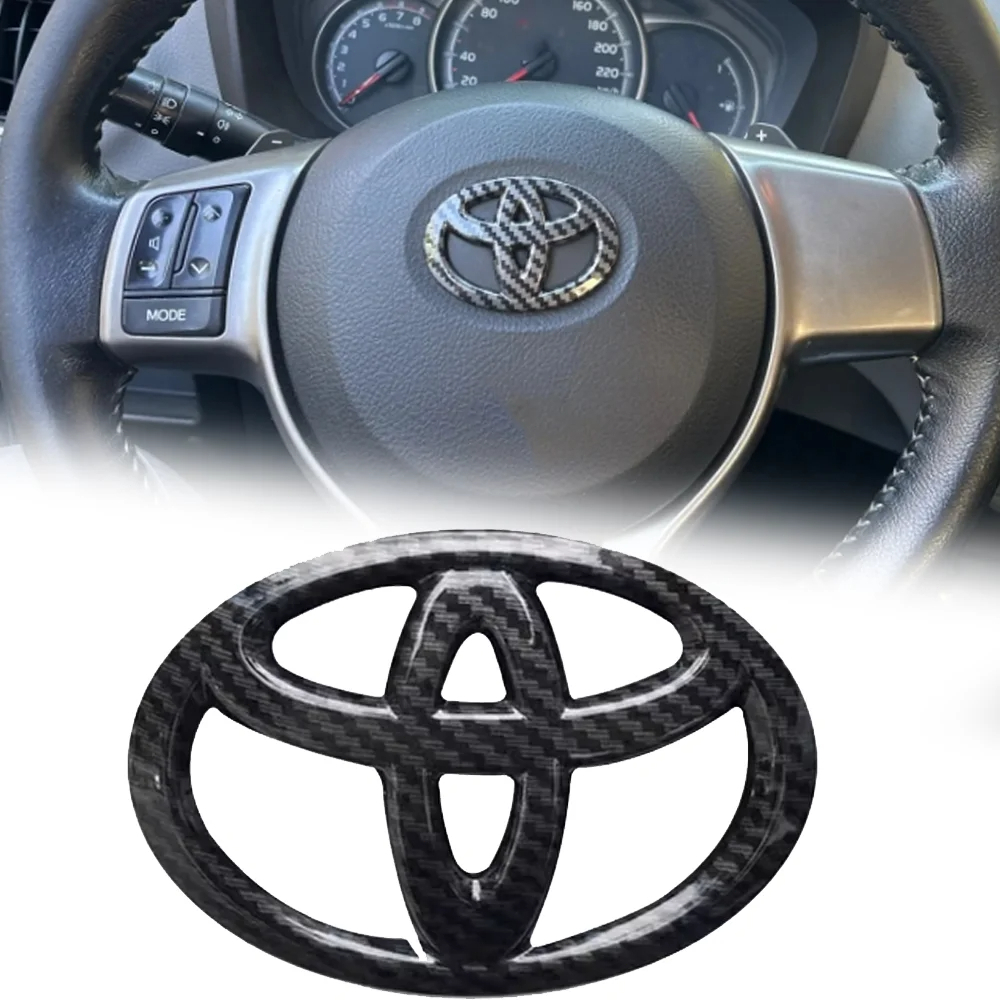 Logo Stir Mobil Avanza Stiker Roda Kemudi Serat Karbon Hitam Aksesoris Setir Mobil